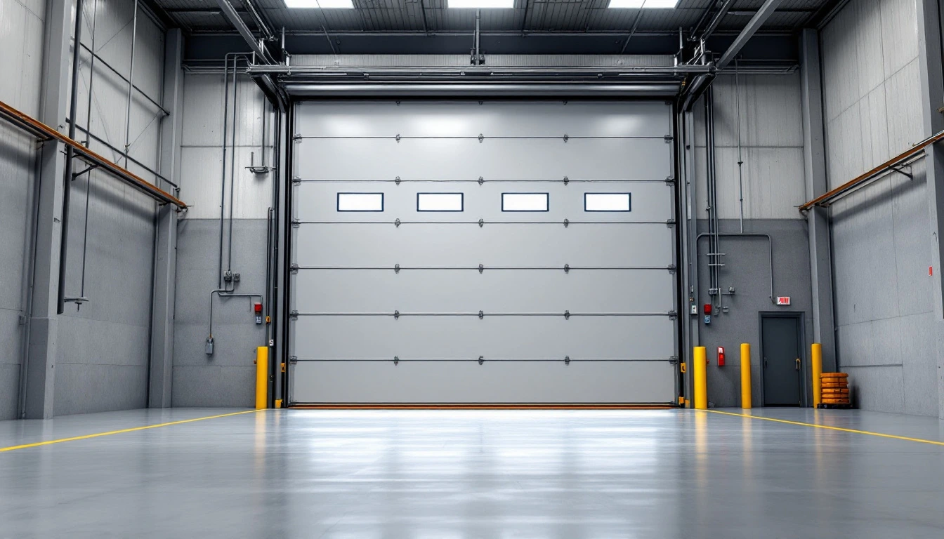 Industrial loading docks with overhead doors